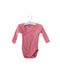 A Pink Long Sleeve Bodysuits from Petit Bateau in size 0-3M for girl. (Front View)