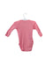 A Pink Long Sleeve Bodysuits from Petit Bateau in size 0-3M for girl. (Back View)