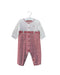 A Red Long Sleeve Jumpsuits from Familiar in size 3-6M for girl. (Front View)
