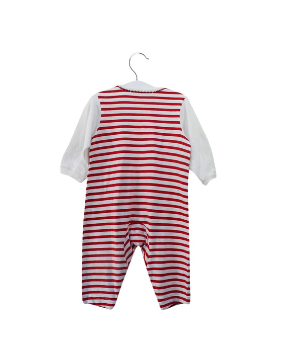 A Red Long Sleeve Jumpsuits from Familiar in size 3-6M for girl. (Back View)