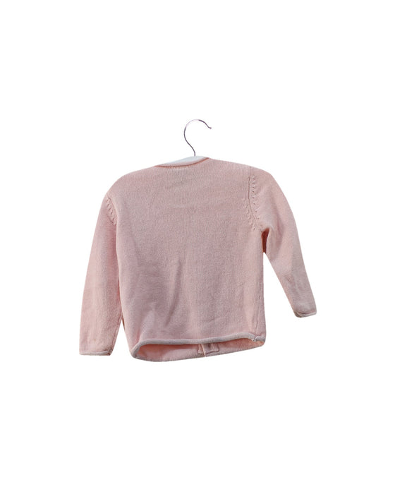 A Pink Cardigans from Petit Bateau in size 6-12M for girl. (Back View)
