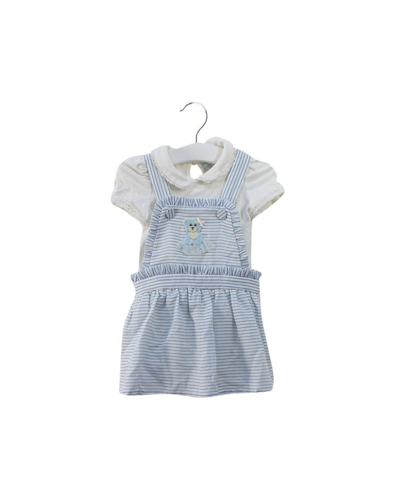 A Blue Short Sleeve Bodysuits from Nicholas & Bears in size 3-6M for girl. (Front View)