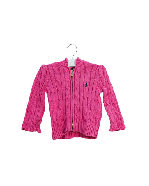 A Pink Lightweight Jackets from Ralph Lauren in size 6-12M for girl. (Front View)