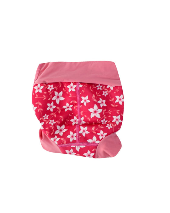 A Pink Swim Diapers from Splash About in size 3-6M for girl. (Back View)