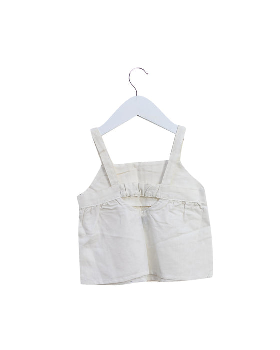 A White Sleeveless Tops from Hilly Chrisp in size 12-18M for girl. (Back View)