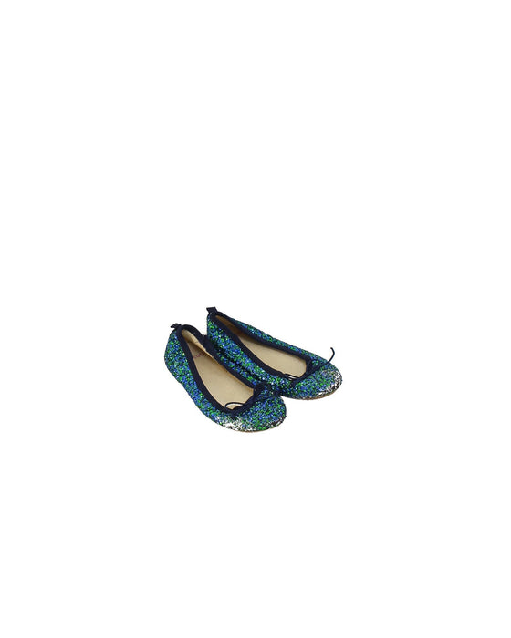 A Blue Flats from Crewcuts in size 3T for girl. (Front View)