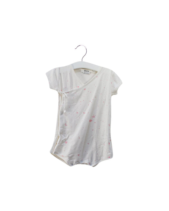 A White Short Sleeve Rompers from Bonpoint in size 6-12M for girl. (Front View)