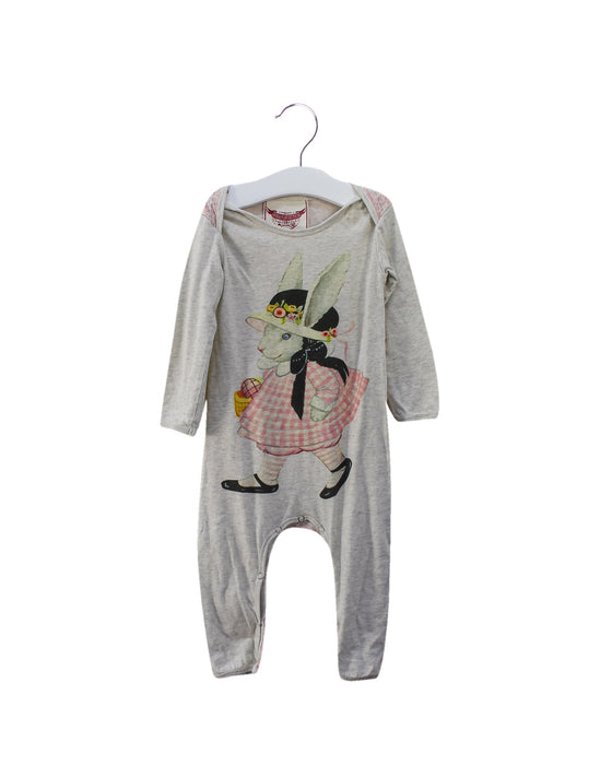 A Grey Long Sleeve Jumpsuits from Little Wings in size 12-18M for girl. (Front View)