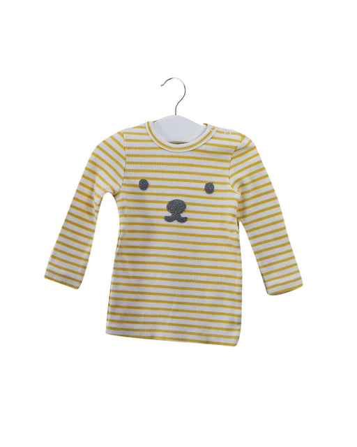 A Yellow Long Sleeve Tops from Seed in size 3-6M for girl. (Front View)