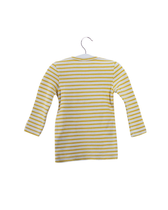A Yellow Long Sleeve Tops from Seed in size 3-6M for girl. (Back View)