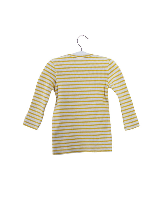 A Yellow Long Sleeve Tops from Seed in size 3-6M for girl. (Back View)
