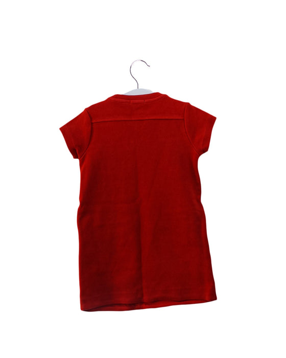 A Red Short Sleeve Dresses from Crewcuts in size 3T for girl. (Back View)