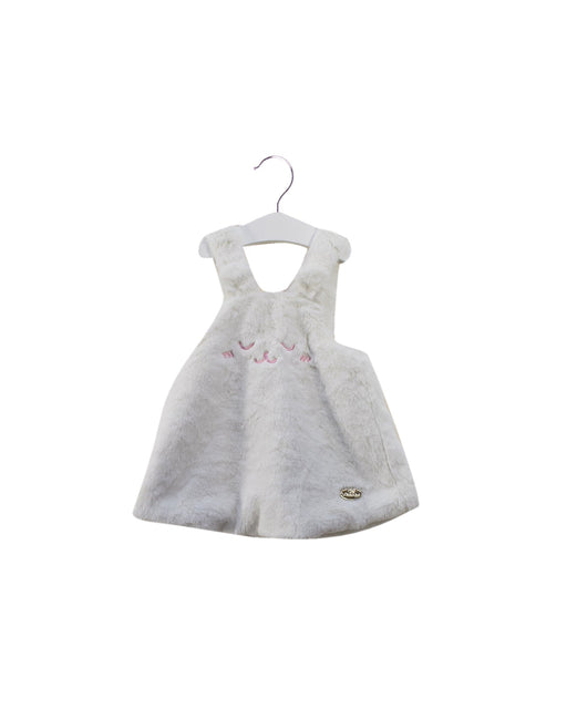 A White Overall Dresses from Chickeeduck in size 3-6M for girl. (Front View)