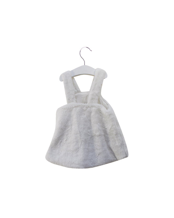 A White Overall Dresses from Chickeeduck in size 3-6M for girl. (Back View)