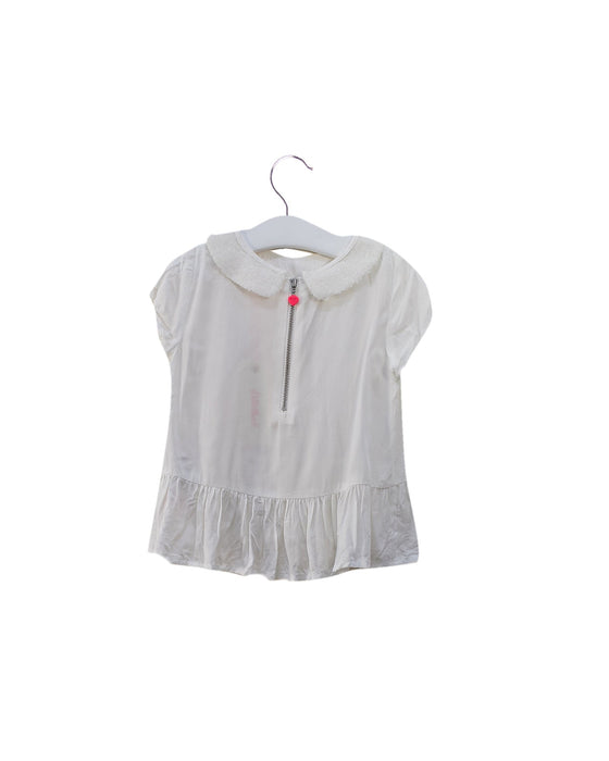 A White Short Sleeve Tops from Billieblush in size 3T for girl. (Back View)