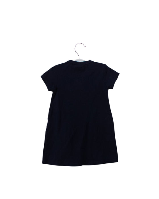 A Navy Short Sleeve Dresses from Mini Rodini in size 12-18M for girl. (Back View)
