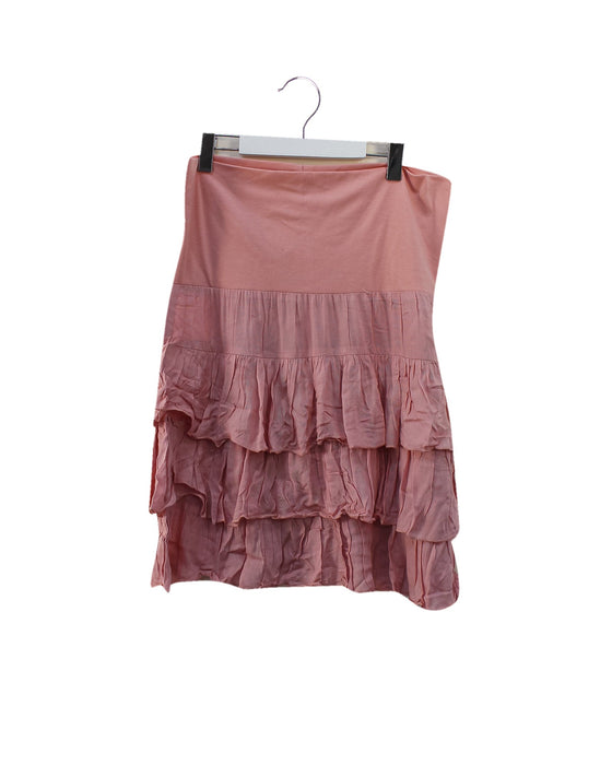 A Pink Mid Skirts from Mothers en Vogue in size S for maternity. (Front View)
