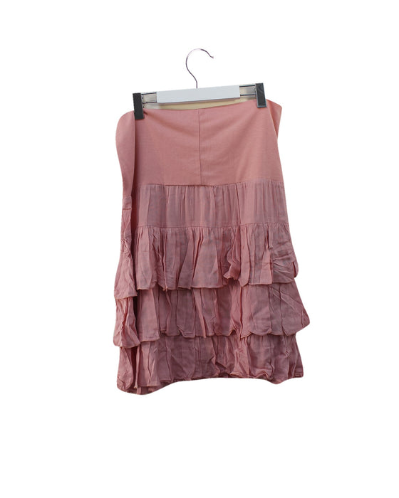 A Pink Mid Skirts from Mothers en Vogue in size S for maternity. (Back View)
