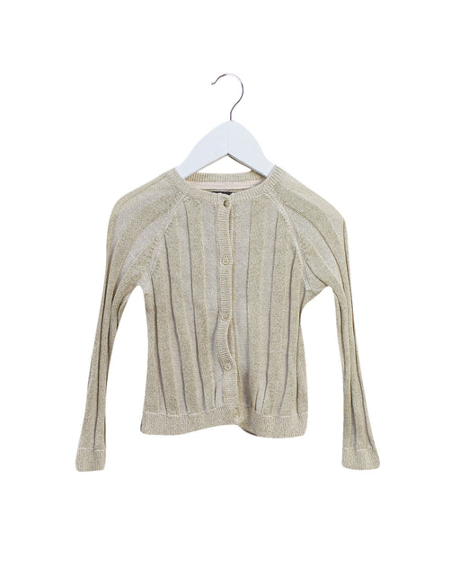 A Beige Cardigans from Velveteen in size 3T for girl. (Front View)