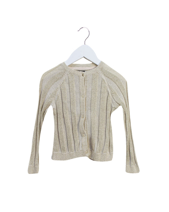 A Beige Cardigans from Velveteen in size 3T for girl. (Front View)