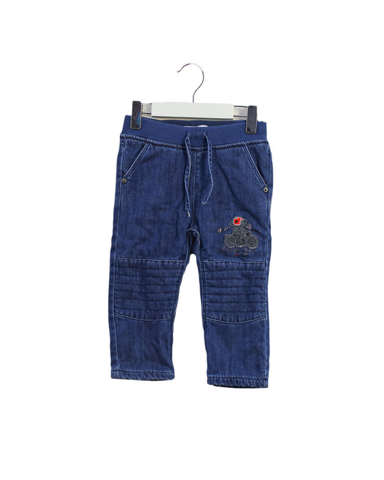 A Blue Casual Pants from La Compagnie des Petits in size 12-18M for boy. (Front View)