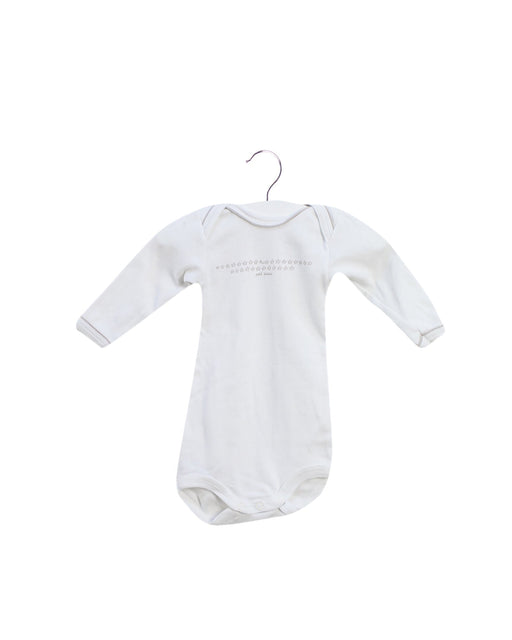 A White Long Sleeve Bodysuits from Petit Bateau in size 0-3M for neutral. (Front View)