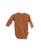 A Brown Long Sleeve Bodysuits from Seed in size 0-3M for neutral. (Back View)