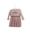 A Pink Long Sleeve Dresses from IKKS in size 6-12M for girl. (Front View)