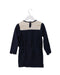 A Navy Long Sleeve Dresses from Petit Bateau in size 6T for girl. (Front View)