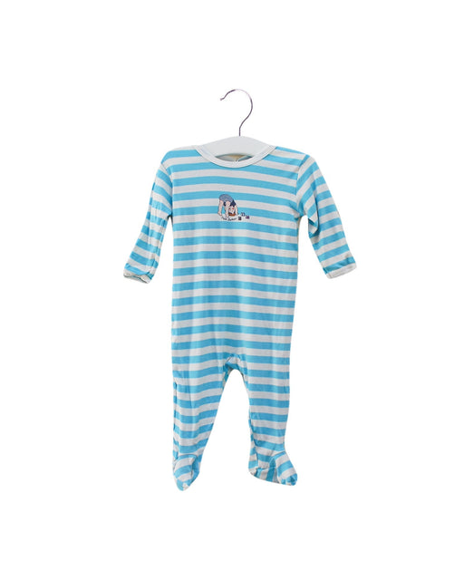 A Blue Onesies from Petit Bateau in size 3-6M for boy. (Front View)