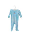 A Blue Onesies from Petit Bateau in size 3-6M for boy. (Front View)