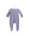 A Blue Onesies from Jacadi in size 3-6M for boy. (Front View)