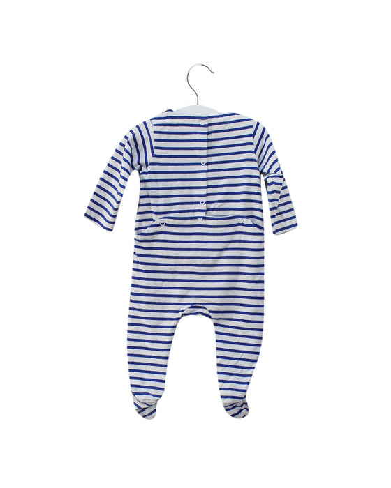 A Blue Onesies from Jacadi in size 3-6M for boy. (Back View)