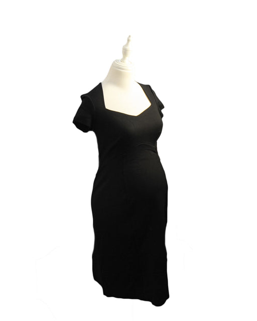 A Black Short Sleeve Dresses from Seraphine in size XS for maternity. (Front View)