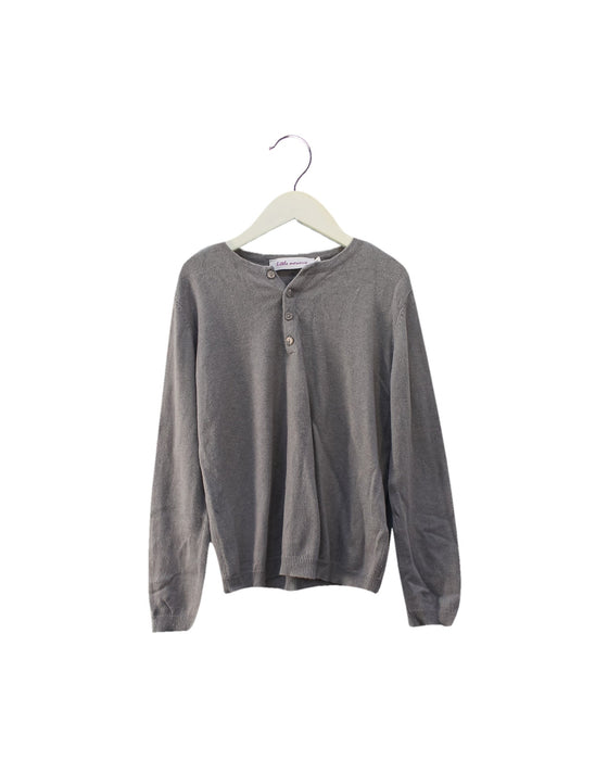 A Grey Sweatshirts from Little Mercerie in size 8Y for girl. (Front View)
