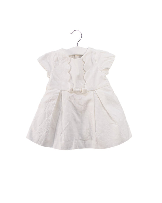 A Ivory Short Sleeve Dresses from Jacadi in size 3-6M for girl. (Front View)