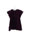 A Burgundy Short Sleeve Dresses from Velveteen in size 3T for girl. (Back View)