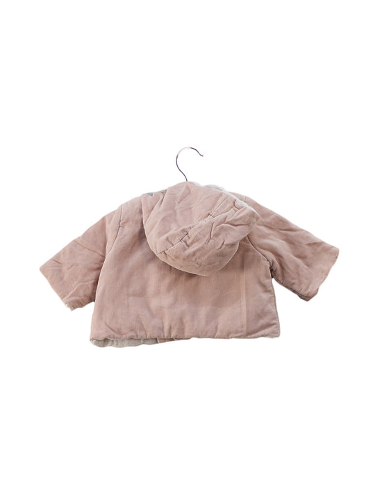 A Pink Puffer/Quilted Jackets from Bonpoint in size 0-3M for girl. (Back View)