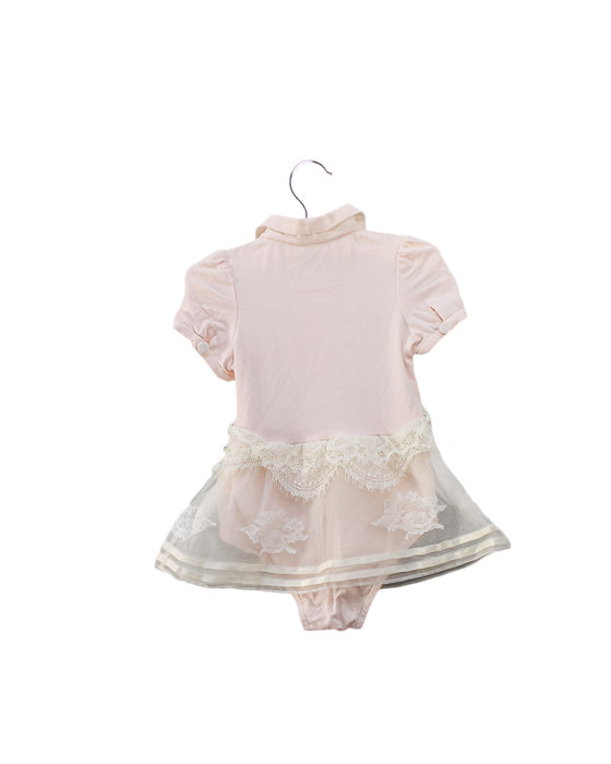 A Pink Short Sleeve Bodysuits from Nicholas & Bears in size 3-6M for girl. (Back View)