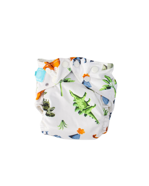 A White Cloth Diapers from Charlie Banana in size 6-12M for boy. (Front View)