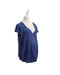 A Blue Short Sleeve Tops from Seraphine in size L for maternity. (Front View)