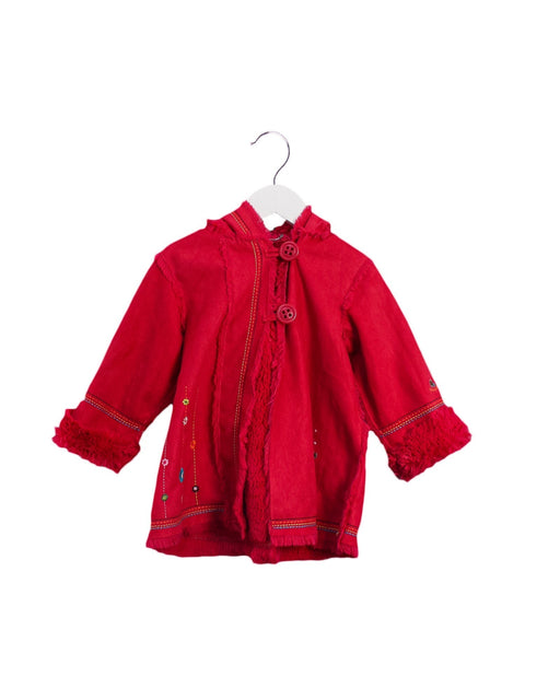 A Pink Coats from Catimini in size 2T for girl. (Front View)