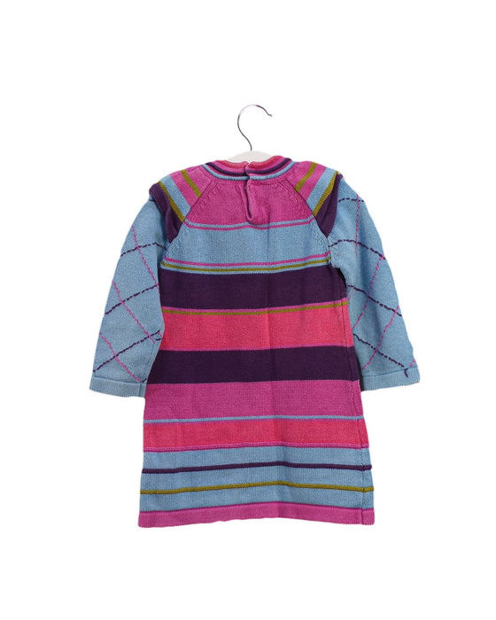 A Pink Sweater Dresses from Strawberry Faire in size 12-18M for girl. (Back View)