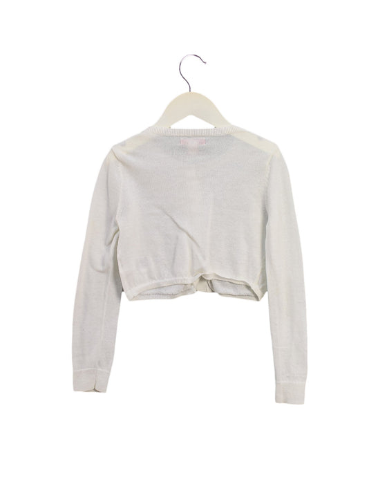 A White Cardigans from Ruby & Bloom in size 5T for girl. (Back View)