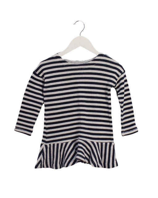A Navy Sweater Dresses from Seed in size 4T for girl. (Front View)