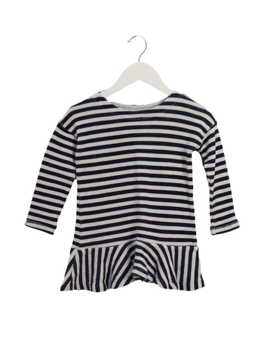 A Navy Sweater Dresses from Seed in size 4T for girl. (Front View)