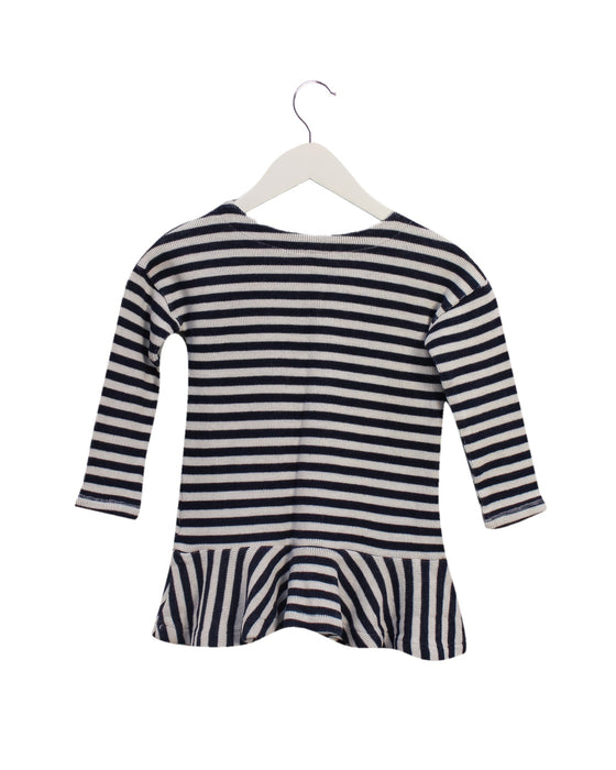 A Navy Sweater Dresses from Seed in size 4T for girl. (Back View)
