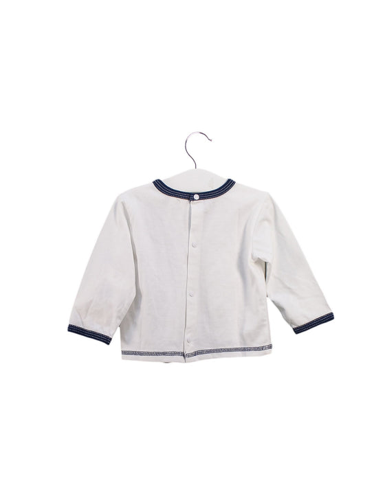 A White Long Sleeve Tops from Absorba in size 3-6M for boy. (Back View)