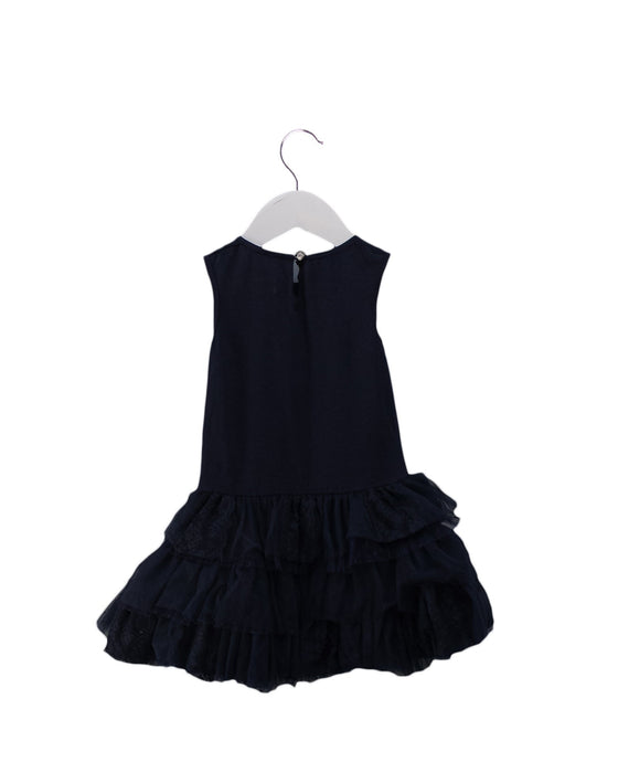 A Navy Sleeveless Dresses from Nicholas & Bears in size 12-18M for girl. (Back View)