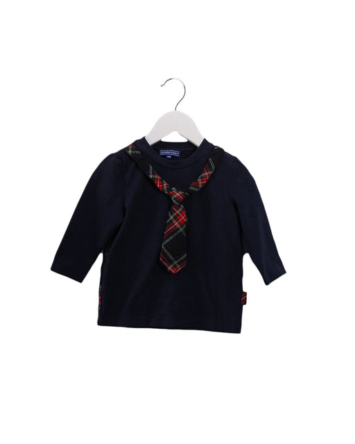A Navy Long Sleeve Tops from Nicholas & Bears in size 6-12M for girl. (Front View)